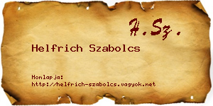 Helfrich Szabolcs névjegykártya