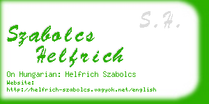 szabolcs helfrich business card